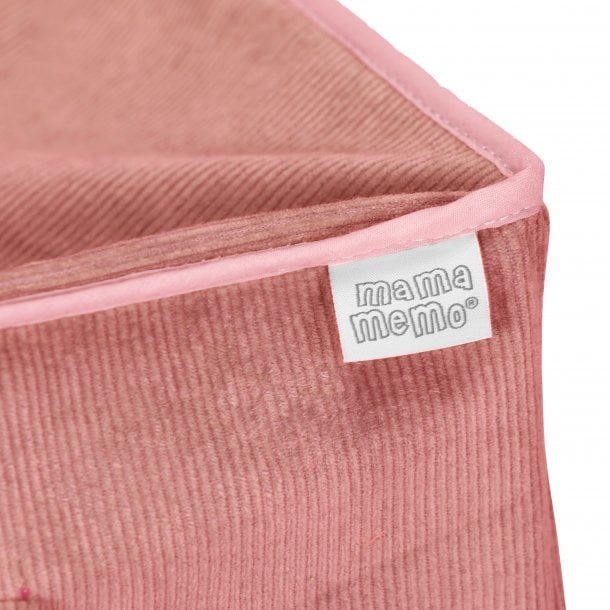 MAMAMEMO® Poppenreiswieg Roze Corduroy – Met Dekbed & Kussen | Poppenaccessoires by Mamamemo