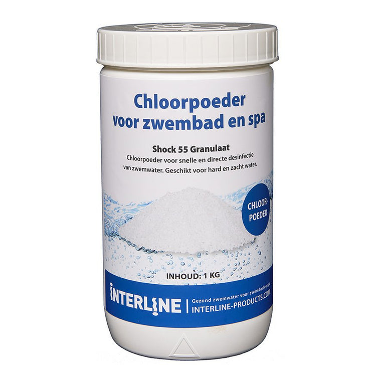 Interline Chloorgranulaat 1 kg – Shock 55 Desinfectiemiddel voor Zwembad by Dagros wholesales