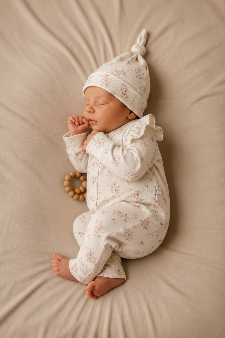 Boxpakje Kersenbloesem met Ruffles | Schattig Rompertje voor Babymeisje by Feathers®