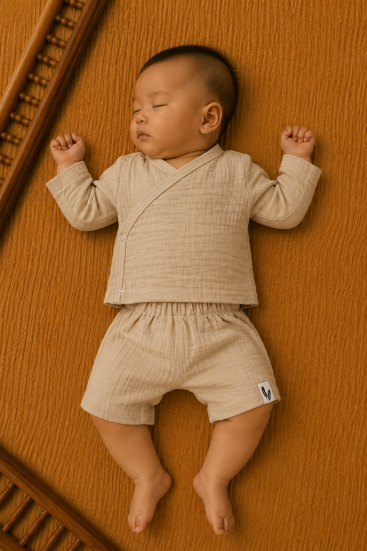Hydrobroekje Beige | Feathers® | Handgemaakt GOTS by Feathers®
