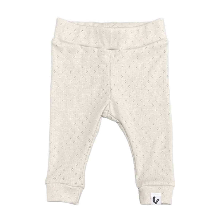 Newborn broekje pointelle natural beige handgemaakt milieuvriendelijk textiel