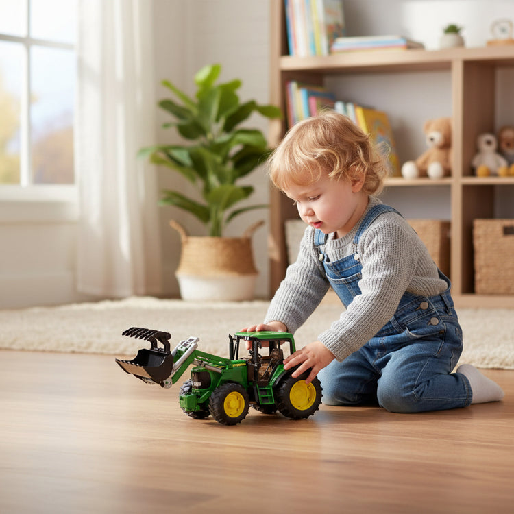 Bruder John Deere Tractor met Voorlader – Speelgoed Boerderij 42cm by Dagros wholesales
