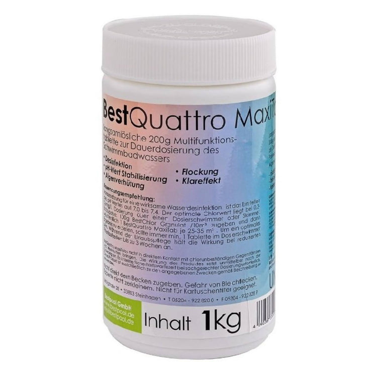Bestpool Quattro MiniTabs Chloortabletten 20gr – Pot 1kg by Bestpool