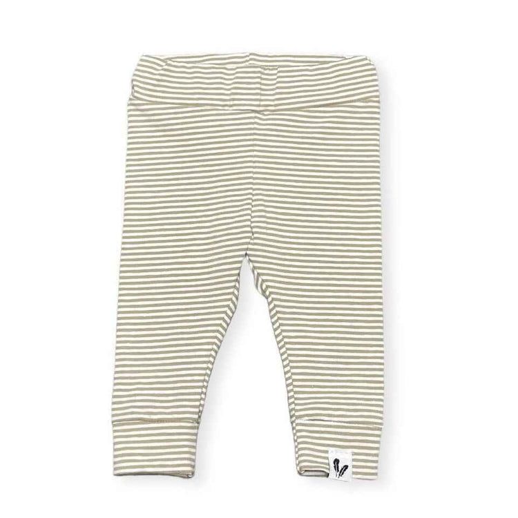 Newborn broekje small stripes sage