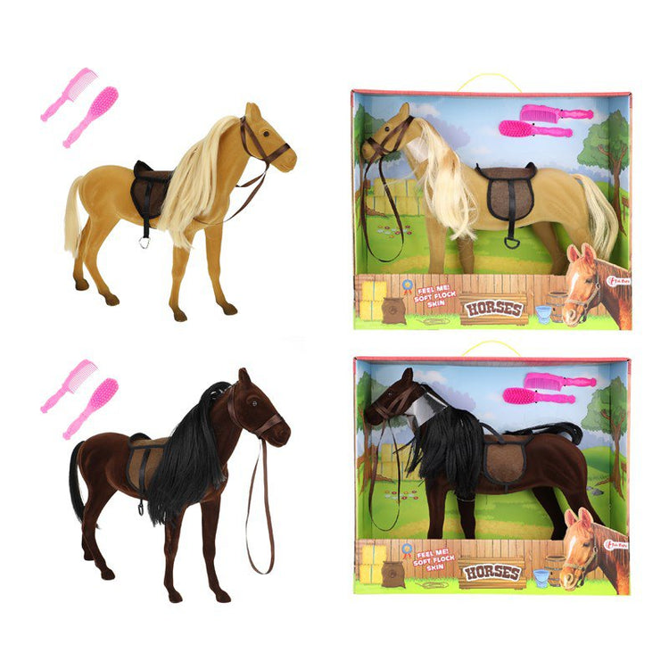 Toi Toys Flock Paard 40 cm – Zacht Speelgoed Paard voor Kinderen by Dagros wholesales