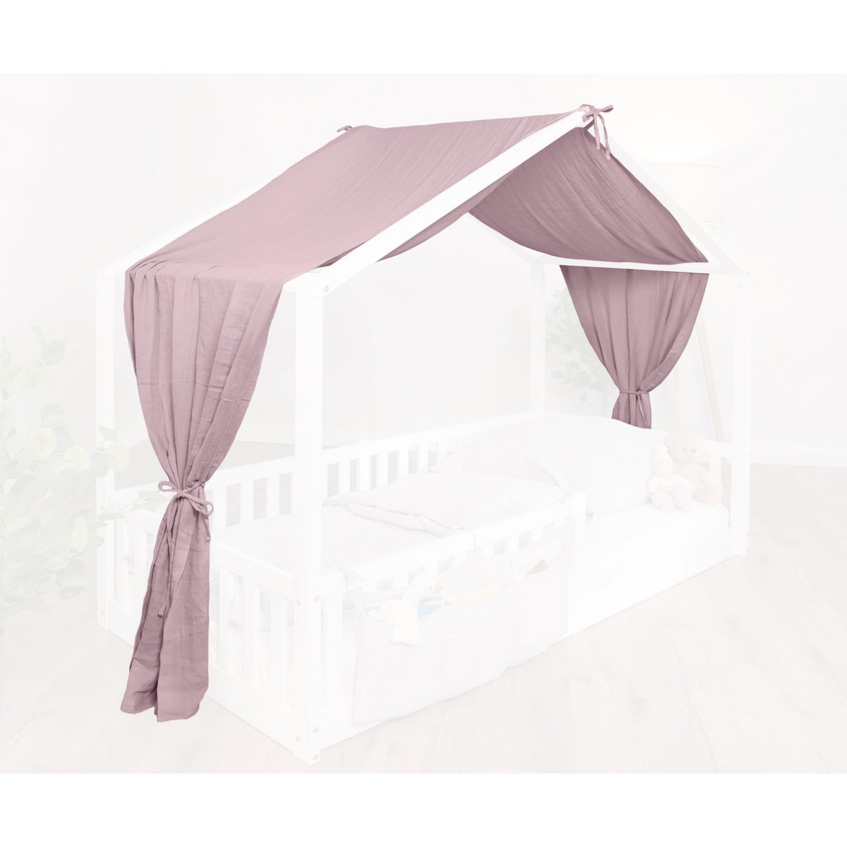 tiSsi® Mousseline Luifel voor Huisbed 90x200 cm – Altrosa by tiSsi ® Familie beginnt mit uns™