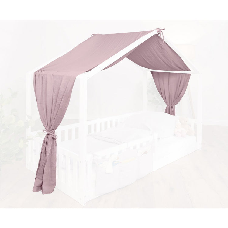 tiSsi® Mousseline Luifel voor Huisbed 90x200 cm – Altrosa by tiSsi ® Familie beginnt mit uns™