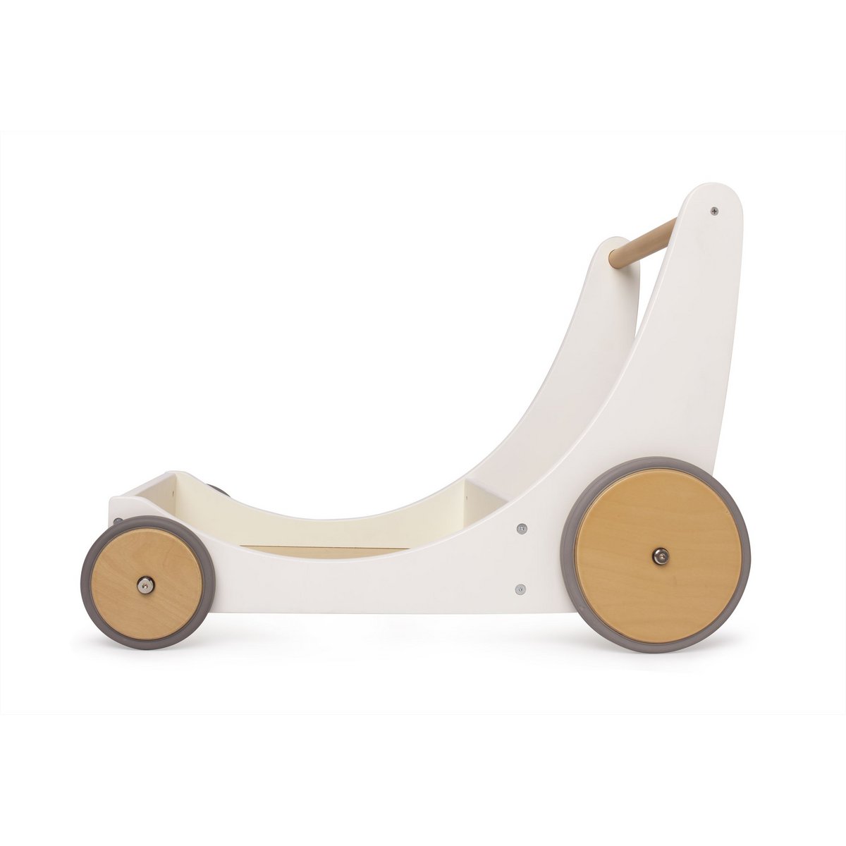 Kinderfeets 2-in-1 Houten Opbergkar & Loopwagen – Wit by Kinderfeets