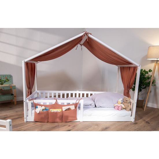 tiSsi® Mousseline Luifel voor Huisbed 90x200 cm – Mokka by tiSsi ® Familie beginnt mit uns™