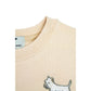 Kinder Trainingspak Beige | Geborduurde Witte Terriër | Maat 98–110