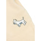 Kinder Trainingspak Beige | Geborduurde Witte Terriër | Maat 98–110