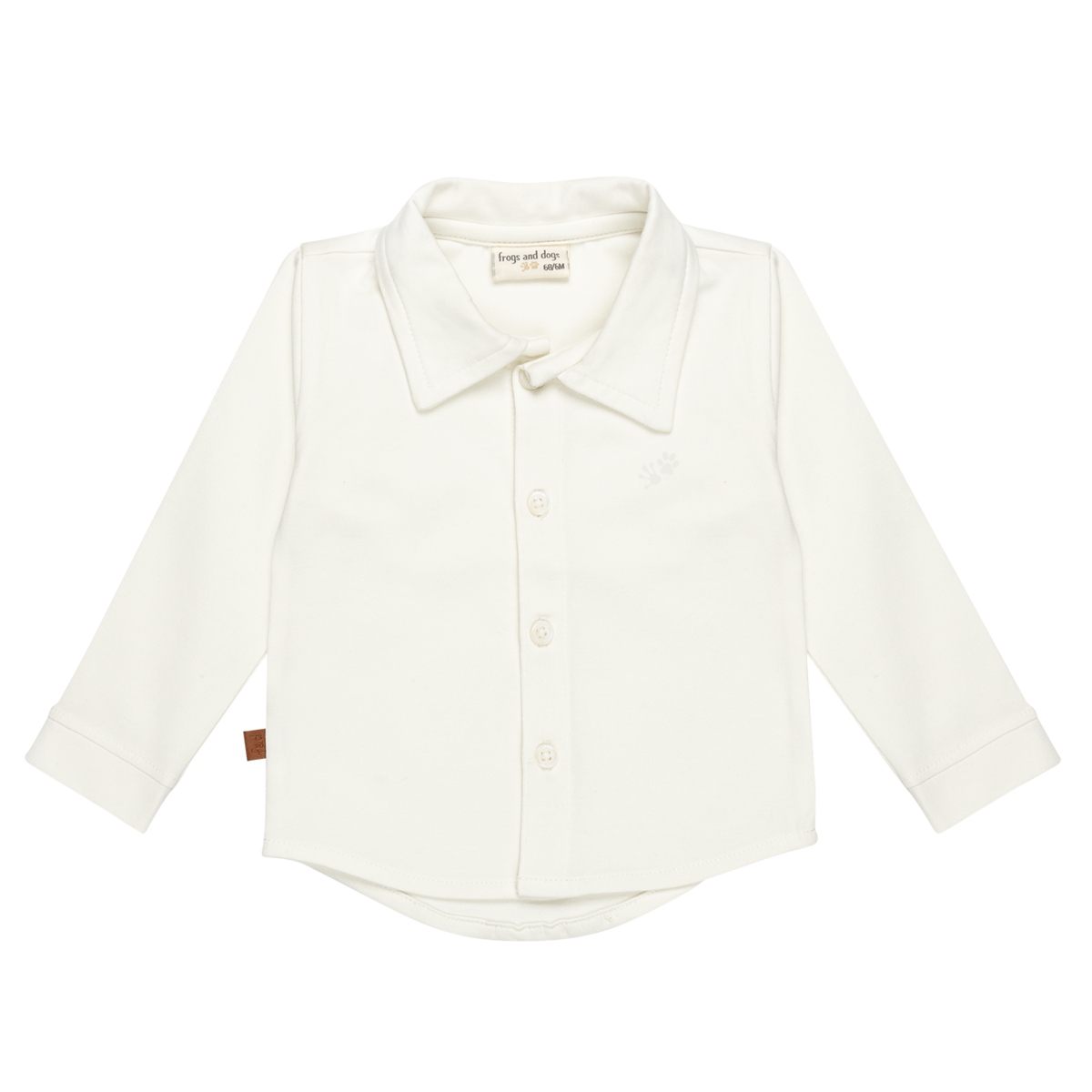 Detail kraag en knoopjes witte kinderblouse