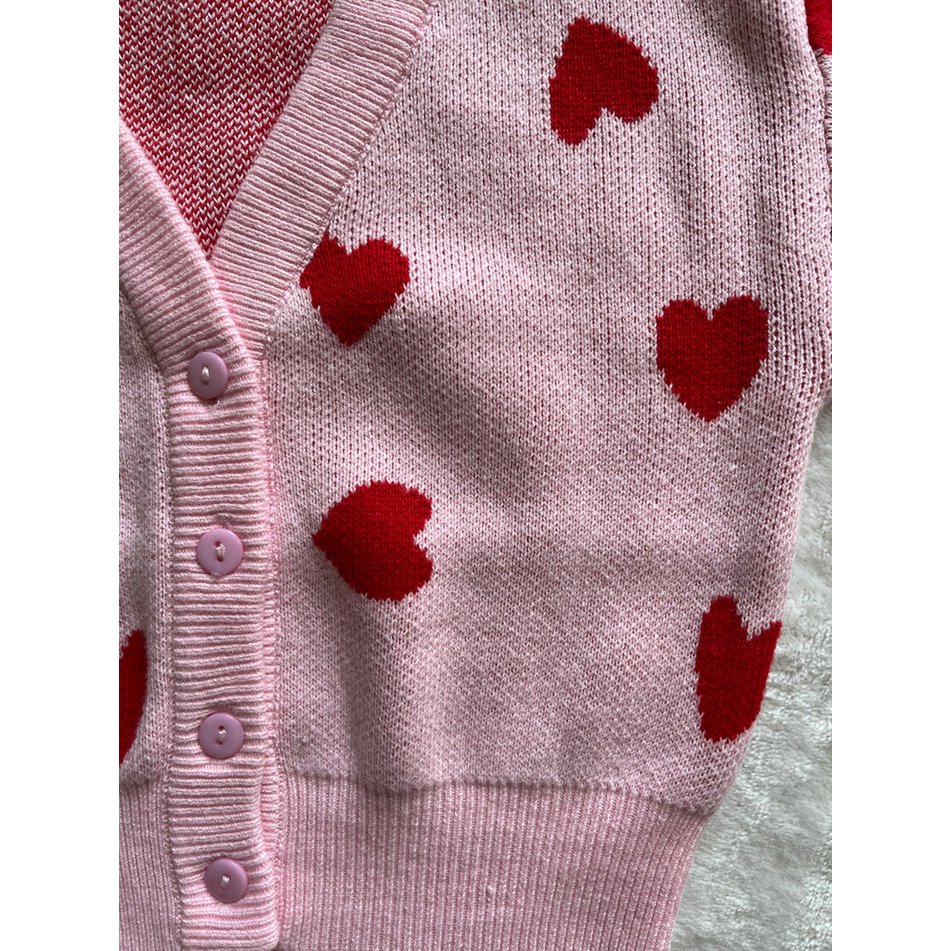 Roze Vestje met Hartjes |  Babyvest