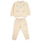 Kinder Trainingspak Beige | Geborduurde Witte Terriër | Maat 98–110