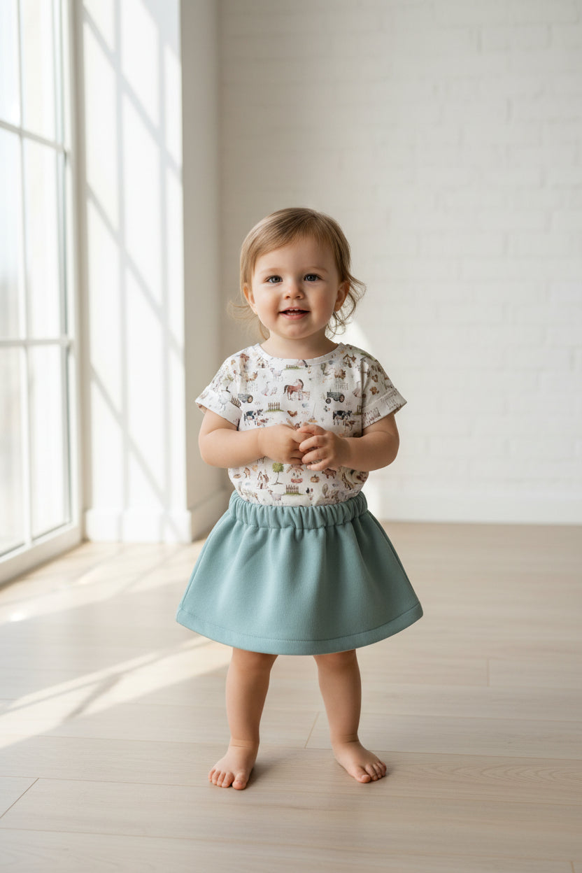 Rokje jogging sea green