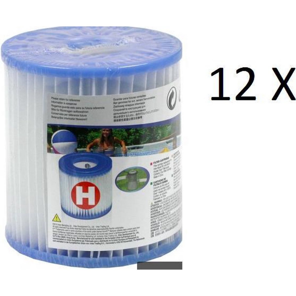 Intex H-Filterpatroon voor Filterpomp – 12 Stuks by Intex