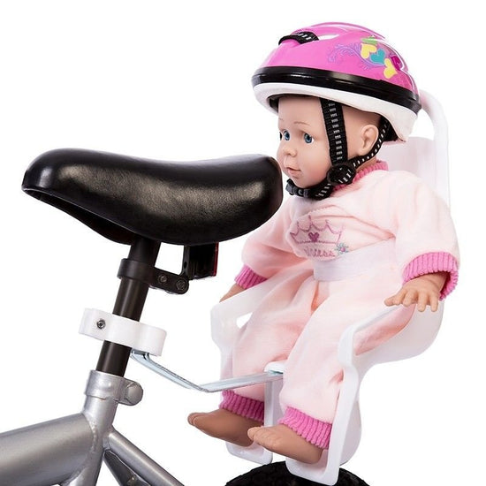 Fietsstoeltje voor de pop wit