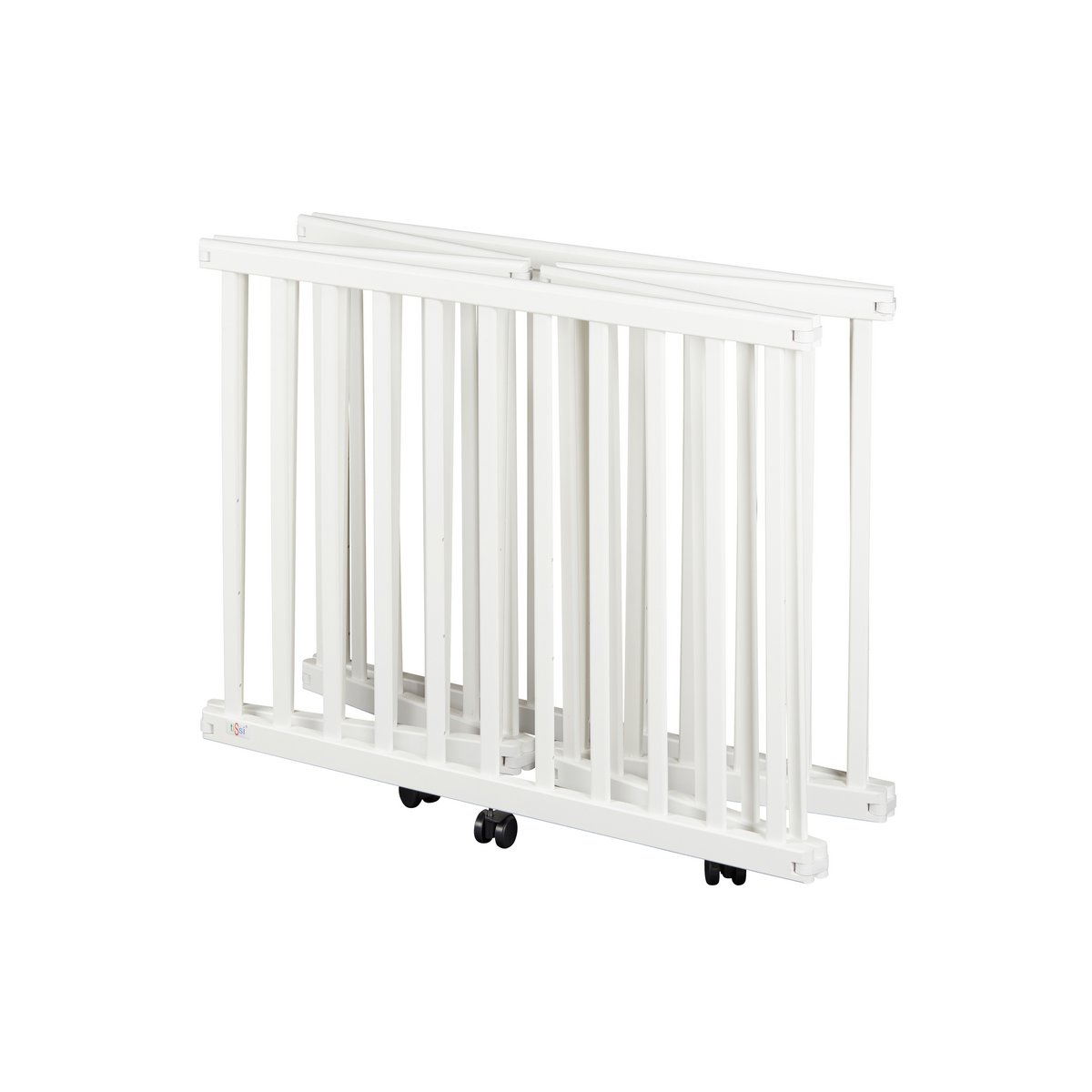 tiSsi® Opvouwbare Box Wit – 6 Zwenkwielen | Massief Beukenhout