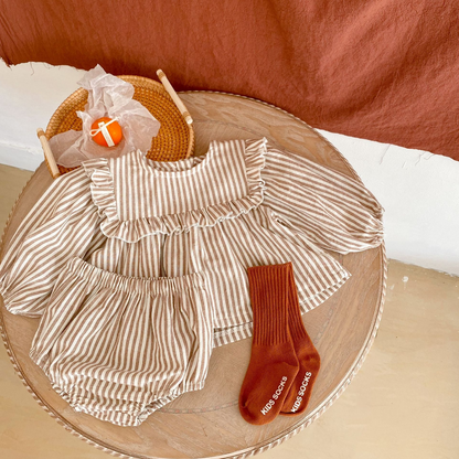 Annie & Charles® gestreepte jurk en slip set