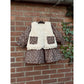 Stella Vest – Romantisch Sherpavest met Bloemenprint