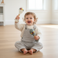 MAMAMEMO® Maracas Grijs Harlekin – Houten Babyspeelgoed vanaf 5 Maanden by Mamamemo