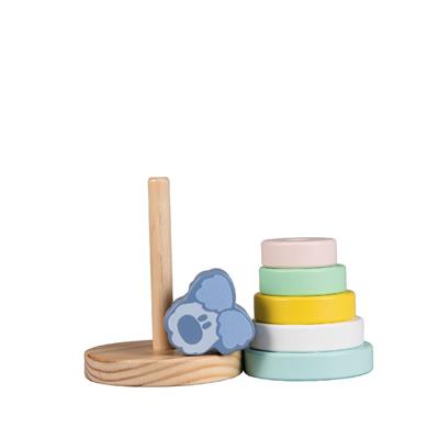 Woezel en Pip Ringpiramide | Houten Stapeltoren | Vanaf 10 Maanden