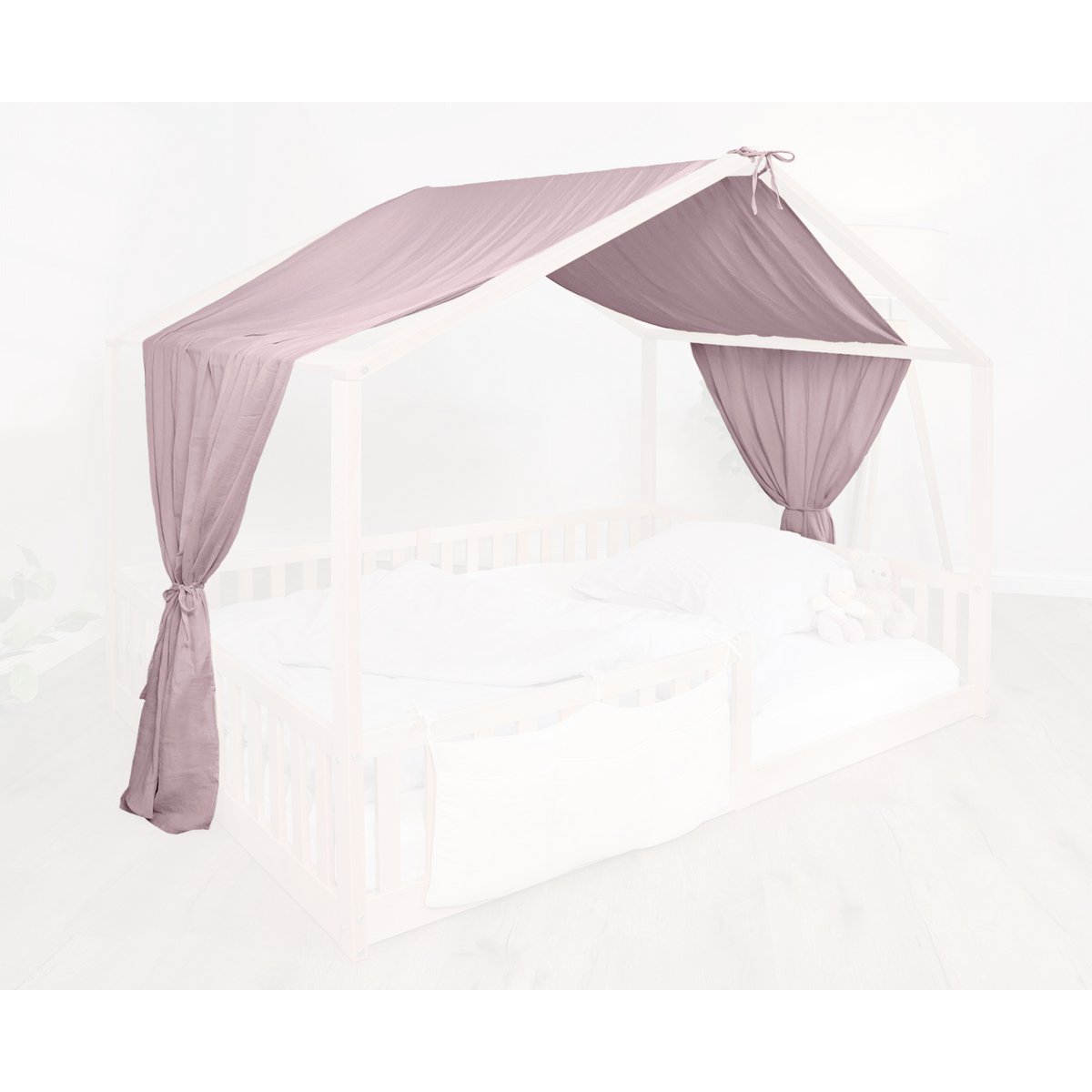 tiSsi® Mousseline Luifel voor Huisbed 120-140x200 cm – Altrosa by tiSsi ® Familie beginnt mit uns™