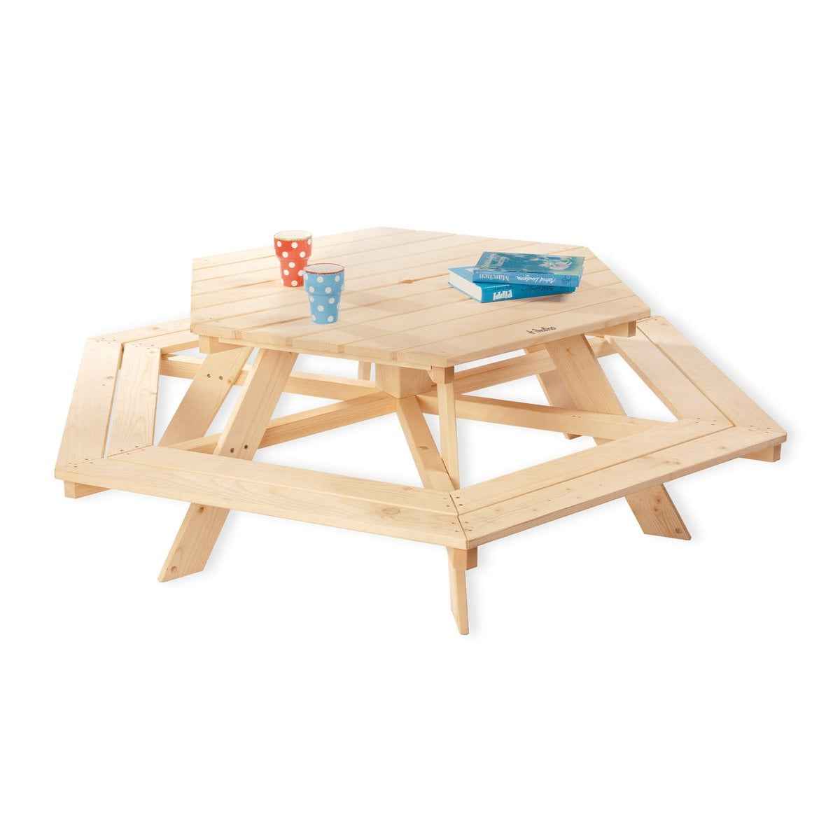 Picknickbank voor kinderen "Nicki 6-Accet", natuurlijk