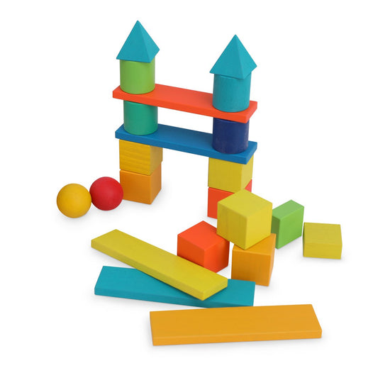 Kinderfeets Gemixte Blokken Regenboog | 100 Stuks | Berkenhout by Kinderfeets