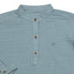 OrganicEra Biologisch Mousseline L/S Kindershirt, Aqua
