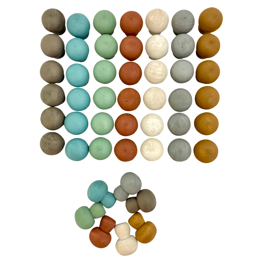 Mini Aardetinten Paddenstoelen 49-delig | Papoose by Papoose
