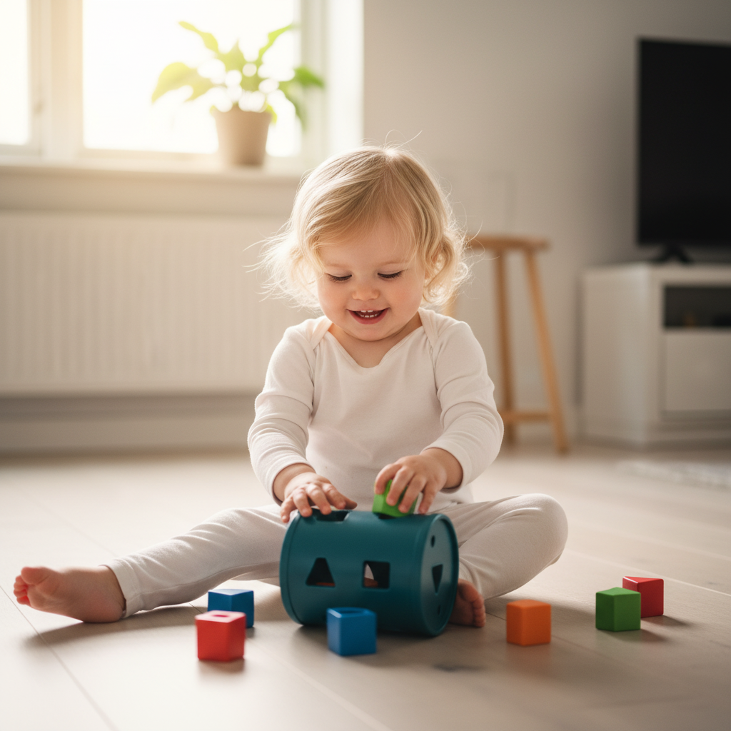 Tolo Bio Rollende Vormensorteerder – Duurzaam babyspeelgoed by Tolo