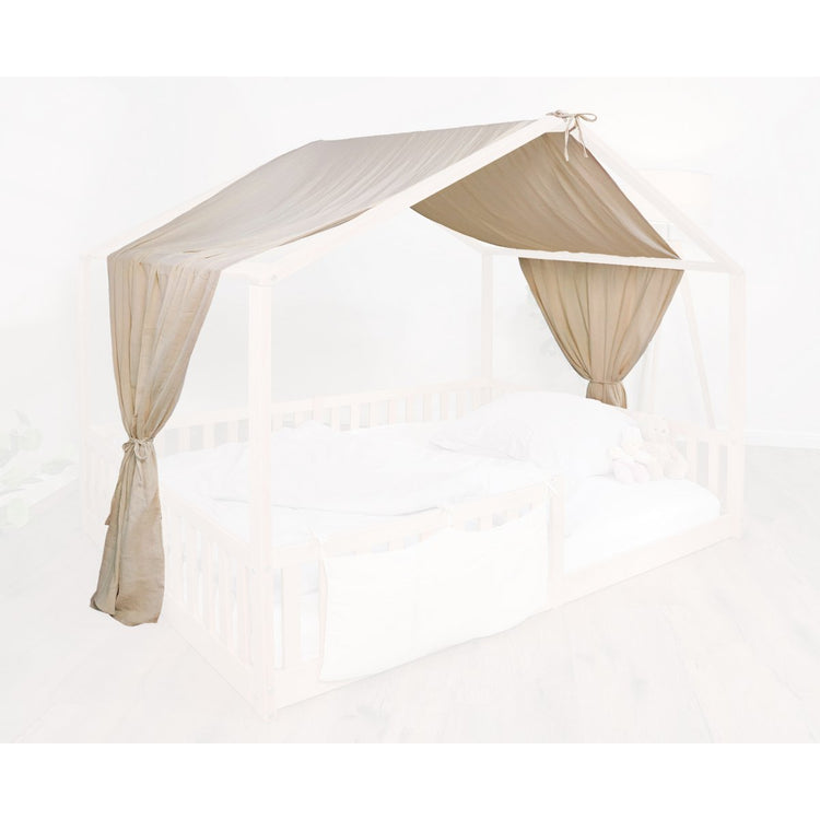 tiSsi® Mousseline Luifel voor Huisbed 120-140x200 cm – Crème by tiSsi ® Familie beginnt mit uns™