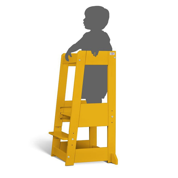 tiSsi® Leertoren FELIX Beuk Zonnebloem Geel – In Hoogte Verstelbaar by tiSsi ® Familie beginnt mit uns™