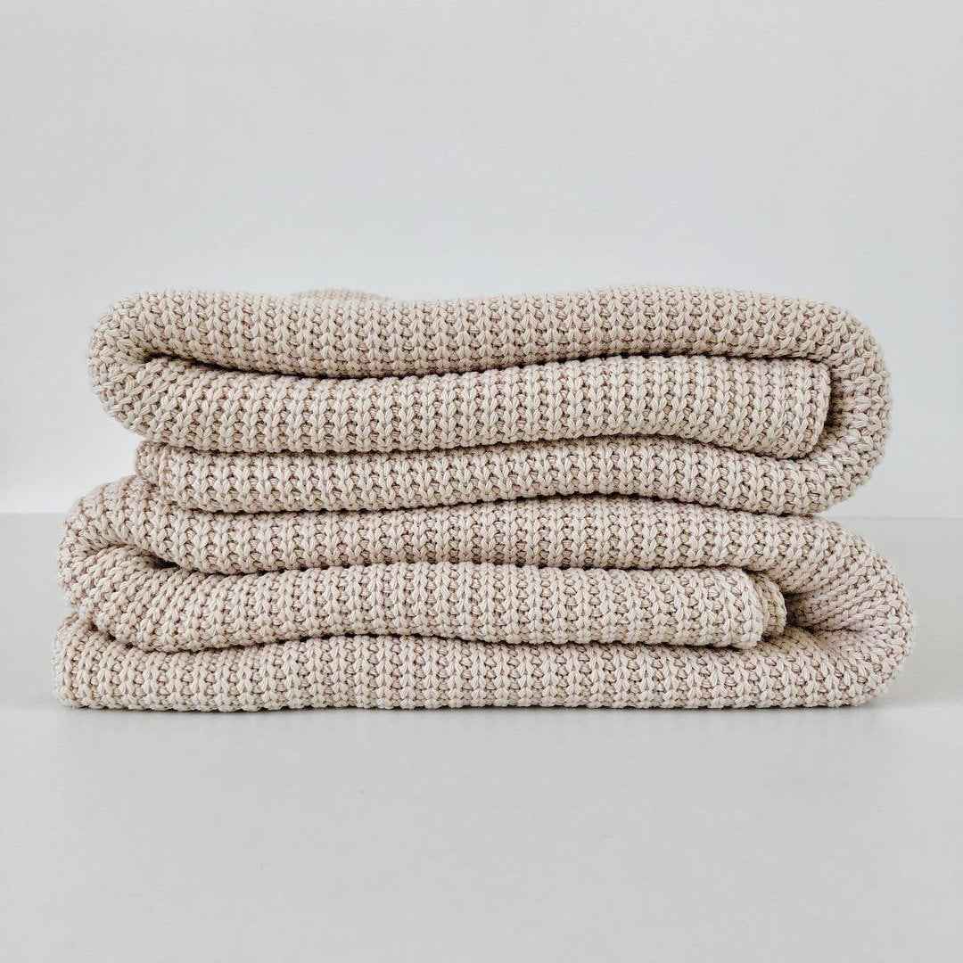 Wieg-/ledikant deken big knit natural