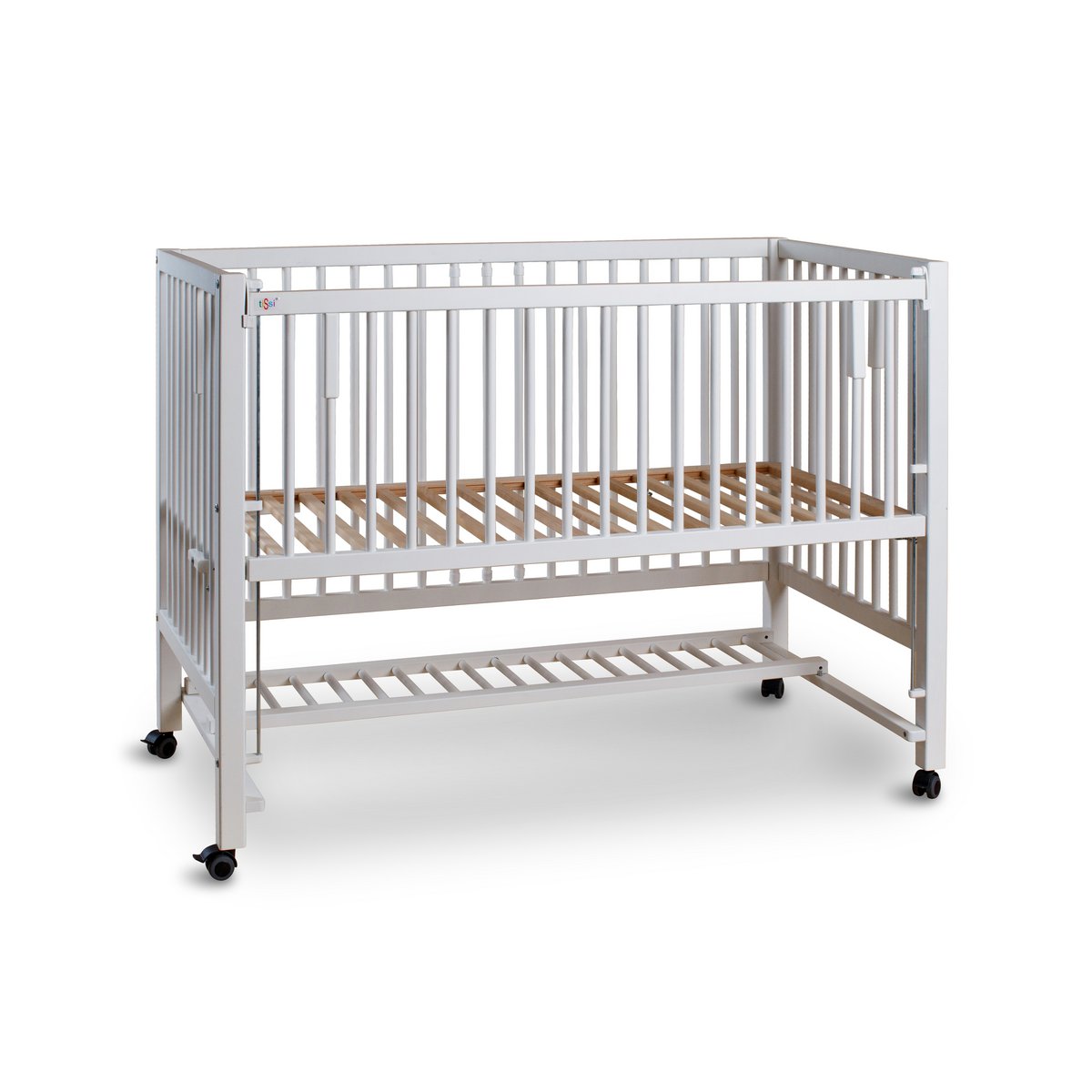tiSsi® Hajo XXL Aanschuifbed & Wieg 120x60 cm – Wit Beukenhout by tiSsi ® Familie beginnt mit uns™