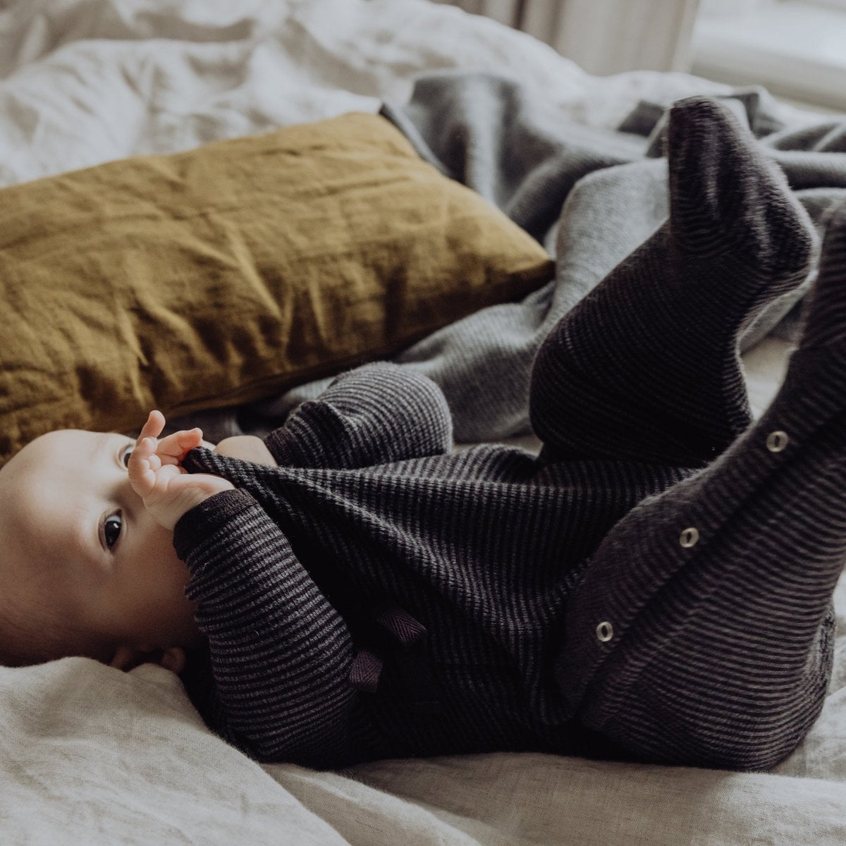 Wollen Baby Ribvoetjes – Merinowol & Bamboe | Finch & Fable
