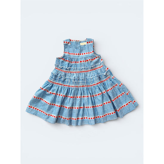 Juliet Jurk – Klassieke Gingham met Kersendetails