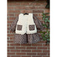 Stella Vest – Romantisch Sherpavest met Bloemenprint