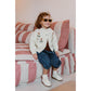 Evie Cardigan – Gebreid Vest met 3D-Bloemdetails
