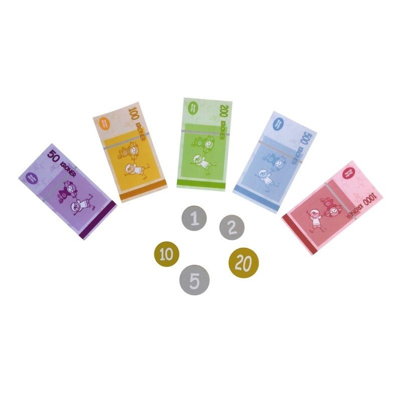MAMAMEMO Speelgeld Deense Kronen – 50-delige Set | Speelgoed 3+ by Mamamemo