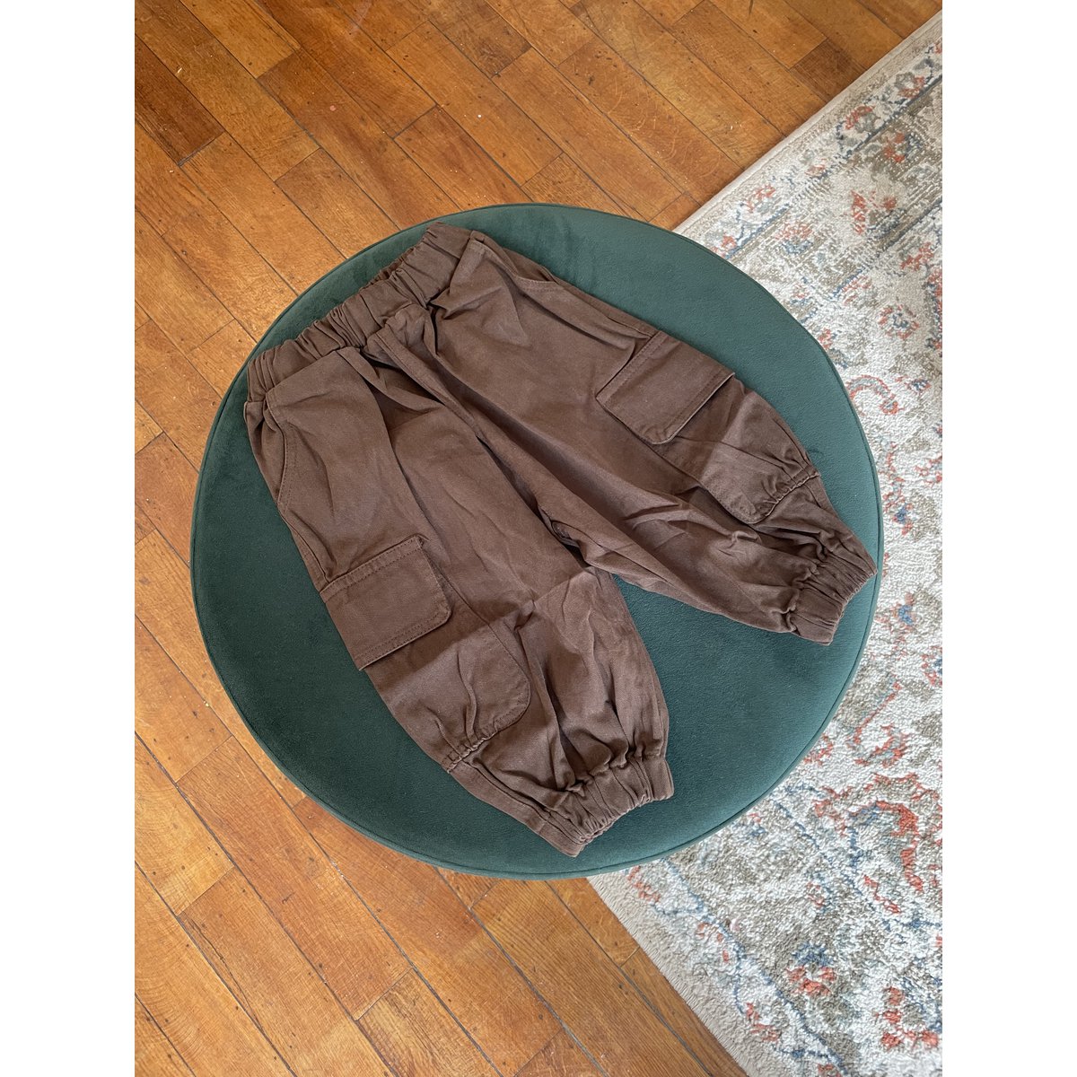 La Olivia Kids Luke Broek Jongens — Dikke Katoenen Joggingbroek, Khaki & Donkerbruin (18M–6Y)