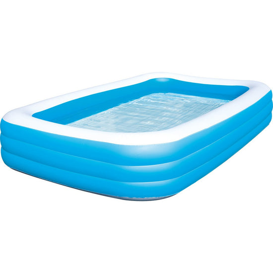 Bestway Blue Rectangular Familiezwembad 305x183x56cm | Opblaaszwembad voor het Gezin by Bestway
