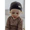 Wollen Rib Henley Baby Top in kleur Zand Finch & Fable