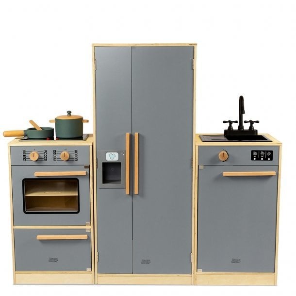 MAMAMEMO® Houten Vaatwasser met Gootsteen Smaragdgroen – Speelkeuken | Vanaf 3 jaar by Mamamemo