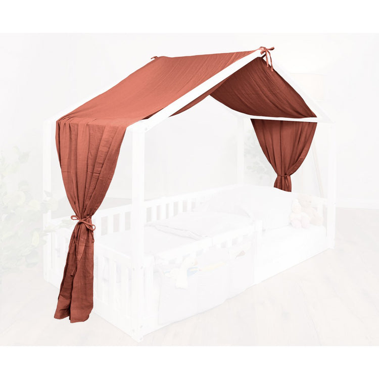 tiSsi® Mousseline Luifel voor Huisbed 90x200 cm – Mokka by tiSsi ® Familie beginnt mit uns™
