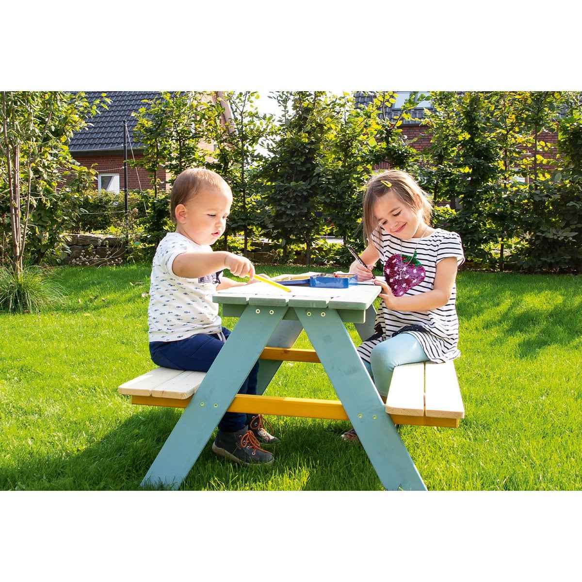 Picknickbank van kinderen "Nicki Für 4", veelkleurig