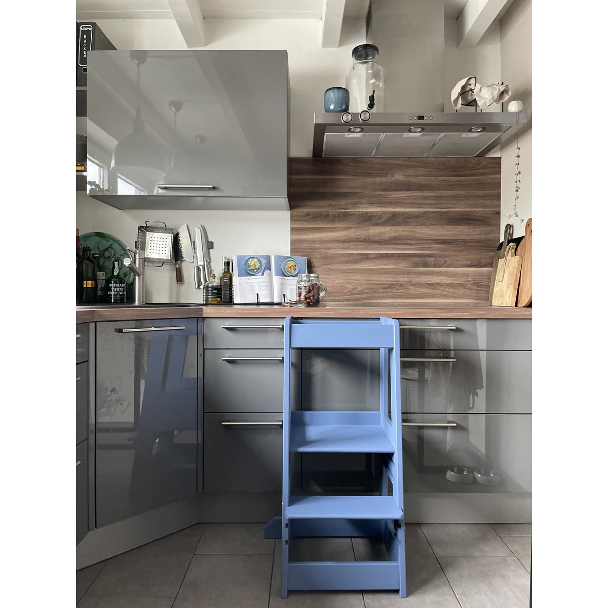 tiSsi® Leertoren FELIX Beuk Duifblauw – In Hoogte Verstelbaar by tiSsi ® Familie beginnt mit uns™
