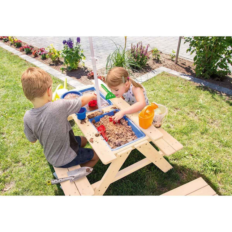 Picknickbank voor kinderen "Matsch-Nicki For 4", natuurlijk