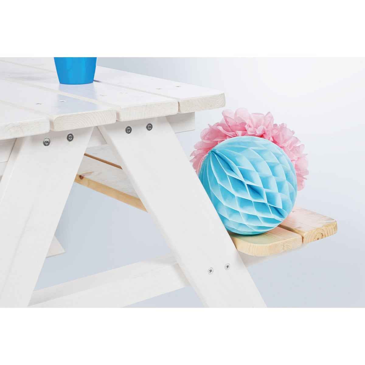 Picknickbank voor kinderen "Nicki für 4", wit
